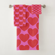 Cute Valentine's Day Pink and Red Heart Pattern