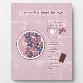 Cute Valentine's Day Smoothie For Two Recipe Art フォトプラーク (正面)