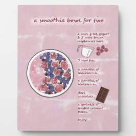 Cute Valentine's Day Smoothie For Two Recipe Art フォトプラーク