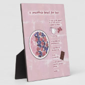 Cute Valentine's Day Smoothie For Two Recipe Art フォトプラーク (側面)