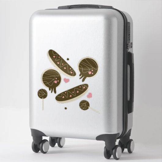 Cute Valentines Day Sweets Donut Bakery シール (スーツケース)