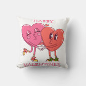 Cute Valentine's Hearts Couple クッション (正面)