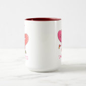 Cute Valentine's Hearts Couple Coffee Mug マグカップ (中央)