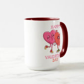 Cute Valentine's Hearts Couple Coffee Mug マグカップ (正面右)