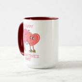 Cute Valentine's Hearts Couple Coffee Mug マグカップ (正面左)