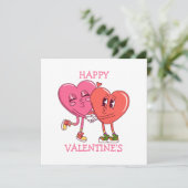 Cute Valentine's Hearts Couple Flat Card (スタンド正面)