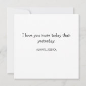 Cute Valentine's Hearts Couple Flat Card (裏面)