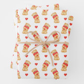 Cute Valentine's Wrapping Paper | Teddy Bear  ラッピングペーパーシート (インサイチュ)