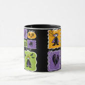 Cute Vampire and Witch Halloween  マグカップ (中央)