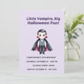 Cute Vampire Halloween Birthday Invitation 招待状 (スタンド正面)