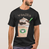Cute Vanilla Brown Cat Animals Pet Catpuccino Coff Tシャツ (正面)