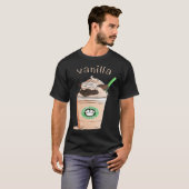 Cute Vanilla Brown Cat Animals Pet Catpuccino Coff Tシャツ (正面フル)
