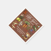 Cute Veg Locally Grown Little Sprout Baby Shower スタンダードカクテルナプキン (角)