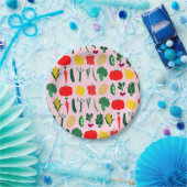 Cute Vegetables Paper Plates ペーパープレート (パーティー)