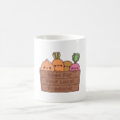 Cute Vegetables Root For Your Local Produce コーヒーマグカップ (中央)