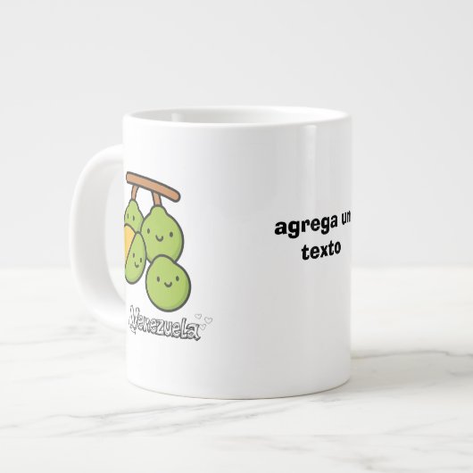 Cute Venezuelan Fruits • Mamones Kawii ジャンボコーヒーマグカップ (正面左)