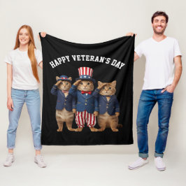Cute Veteran's Day Fleece Blanket  フリースブランケット