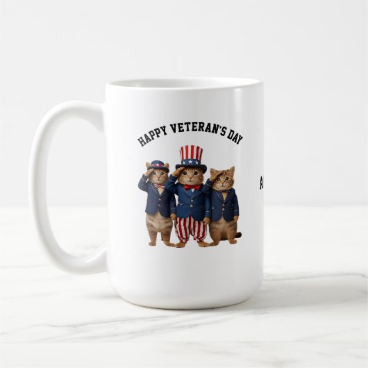 Cute Veteran's Day Mug コーヒーマグカップ (左)