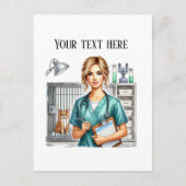 Cute Veterinarian Office customizable ポストカード (正面)