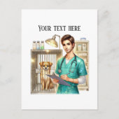 Cute Veterinarian Office customizable  ポストカード (正面)