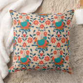 Cute Vibrant Angry Chicken Pattern クッション (ブランケット)