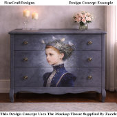  Cute Victorian Girl, Ivy & Birds FF5L Decoupage 薄葉紙