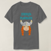 Cute Viking Shield Maiden Tシャツ (デザイン正面)