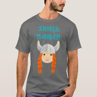 Cute Viking Shield Maiden Tシャツ
