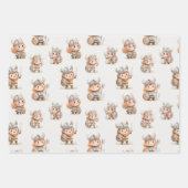 Cute Viking warrior kids ラッピングペーパーシート (正面)