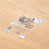 Cute Vintage Airplane First Birthday Adventure Awa アクリル招待状 (レイダウン)