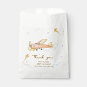 Cute Vintage Aviator Airplane Baby Shower フェイバーバッグ (正面)