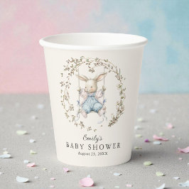 Cute Vintage Bunny Girl Baby Shower 紙コップ
