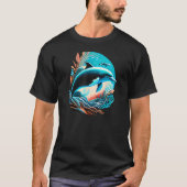 Cute Vintage Dolphin Animal  Dolphin Tシャツ (正面)