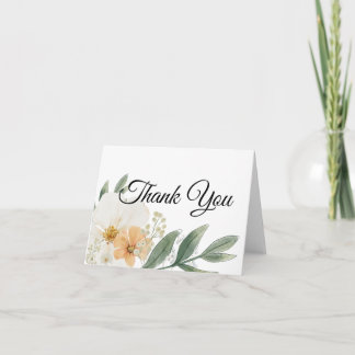 Cute Vintage Floral Folded Thank You Cards. サンキューカード