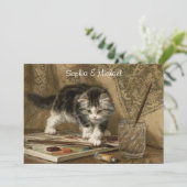 Cute Vintage Kitten Art, Names & Message (スタンド正面)