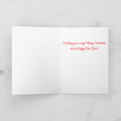 Cute Vintage Kitten Cat Christmas Greetings シーズンカード (内部)