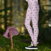 Cute Vintage Purple Mushroom Dream Pattern  レギンス