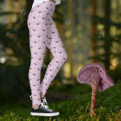 Cute Vintage Purple Mushroom Dream Pattern  レギンス
