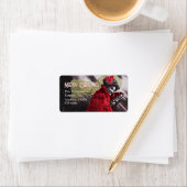 Cute Vintage Red Girl Driving Car ラベル (インサイチュ)