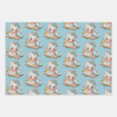 Cute Vintage Retro Easter Lamb Gift Wrap ラッピングペーパーシート (正面)