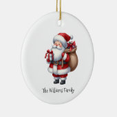 Cute Vintage Santa Claus Christmas  セラミックオーナメント (右)