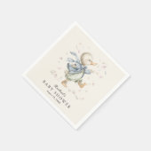 Cute Vintage Storybook Duck Baby Shower  スタンダードカクテルナプキン (角)