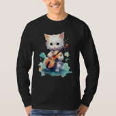 Cute Violinist Cat Violin Musician String Player W Tシャツ (正面)