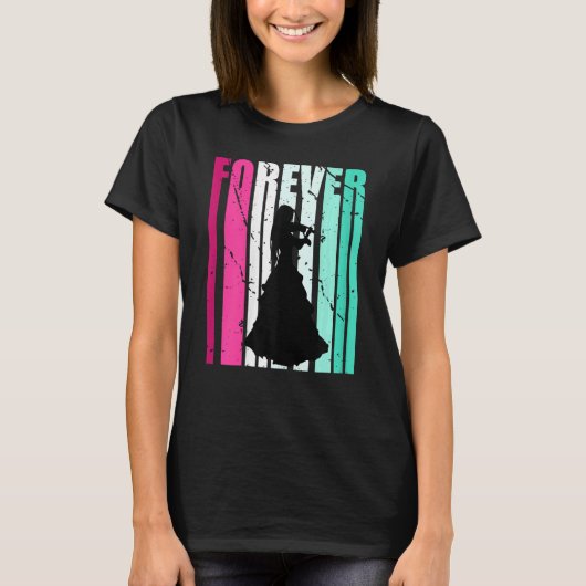 Cute Violinist Forever Cute Violin Coaching Coach  Tシャツ (正面)