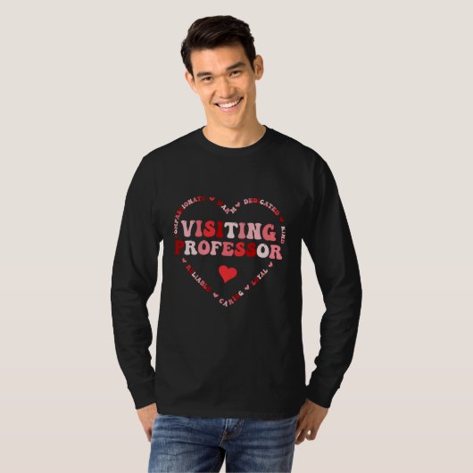 Cute Visiting Professor Valentines Day Heart Tシャツ (正面フル)