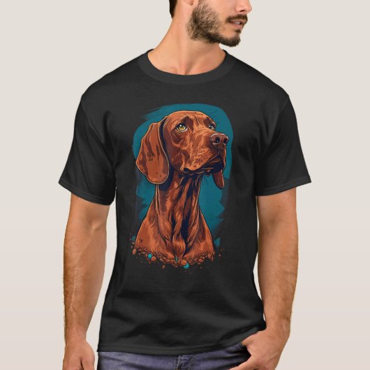 Cute Vizsla Dog on Vizsla  1 Tシャツ (正面)