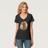 Cute Vizsla Dog on Vizsla Lover_3 Tシャツ (正面フル)