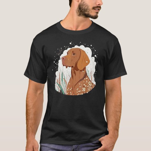 Cute Vizsla Dog on Vizsla Lover_3 Tシャツ (正面)