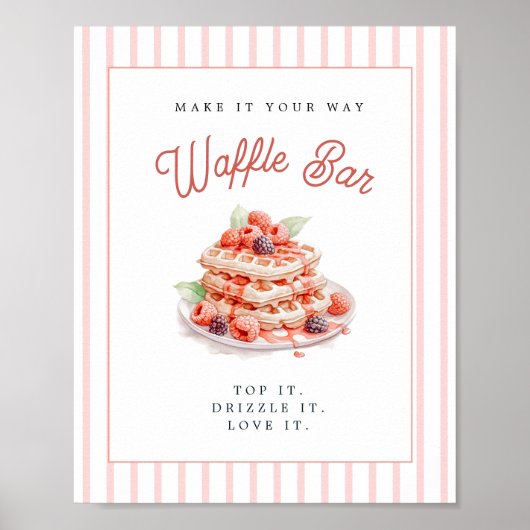 Cute Waffle Bar Bridal shower  ポスター (正面)