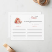 Cute Waffles Bridal Shower brunch Recipe card ノートカード (正面/裏面インサイチュ)